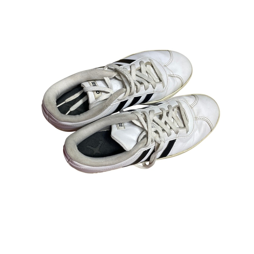 Adidas VL Court 2.0 White Black Low Top‎ Sneakers DB1831 Mens 5 Womens 6.5